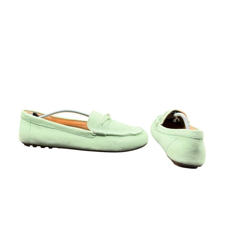 Vionic Montara Mint Green Suede Driving Loafers Women’s 12 Wide